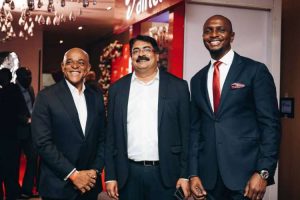 L-R: Mr. Farooq Oreagba, Airtel Ambassador; Mr. Dinesh Balsingh, CEO, Airtel Nigeria and IK Osakioduwa (the MC) at the official launching of Airtel Spam Alert Service in Lagos, recently.